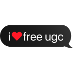 I heart free ugc text