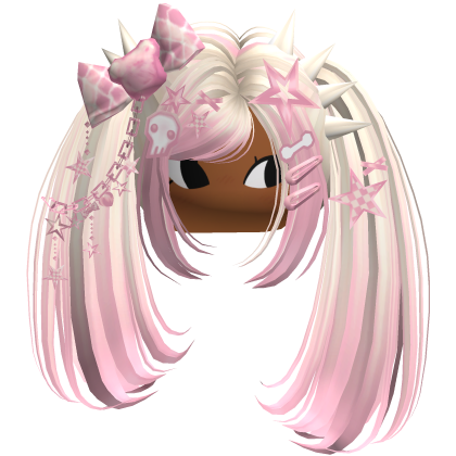 ♡ Scene Spiky Moe Pigtails (Pink Beige)