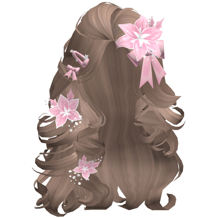 ♡ Christmas Blowout w/ Flowers (Brown)