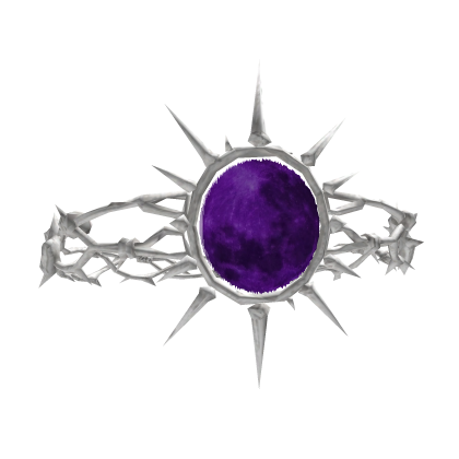[Animated] Gothic Moon Thorn Crown (White/Purple) Roblox item