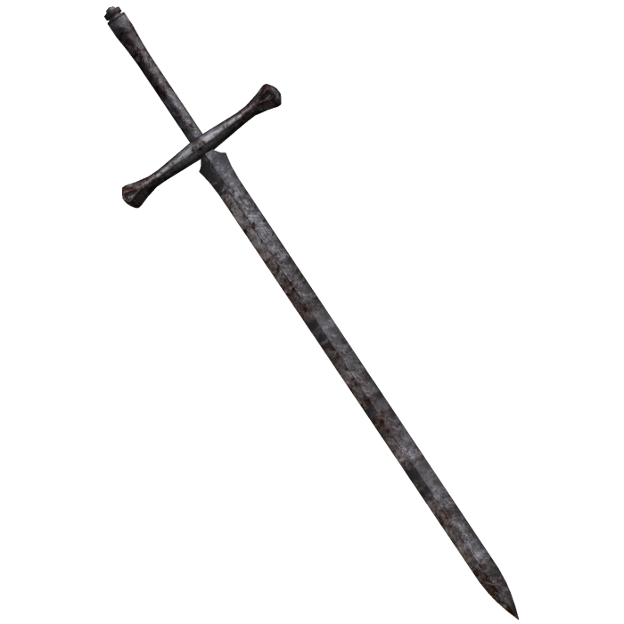 Medieval Rusty Sword of the Fallen Knight Back