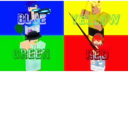 green vs yellow vs blue vs red fight for your team