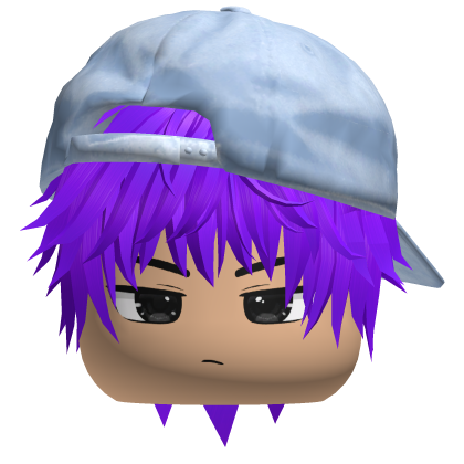 Emo Boy Head and Hair w/ Blue Backwards Cap Roblox item