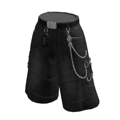 90s - Jorts Denim Black