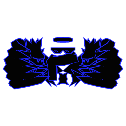 Cartoony Blue Halo Shades Wrap Scarf Dragon Combo Roblox item