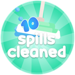 10 spills cleaned!