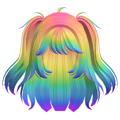 Cute Dolly Messy Pigtails (Rainbow) Roblox item