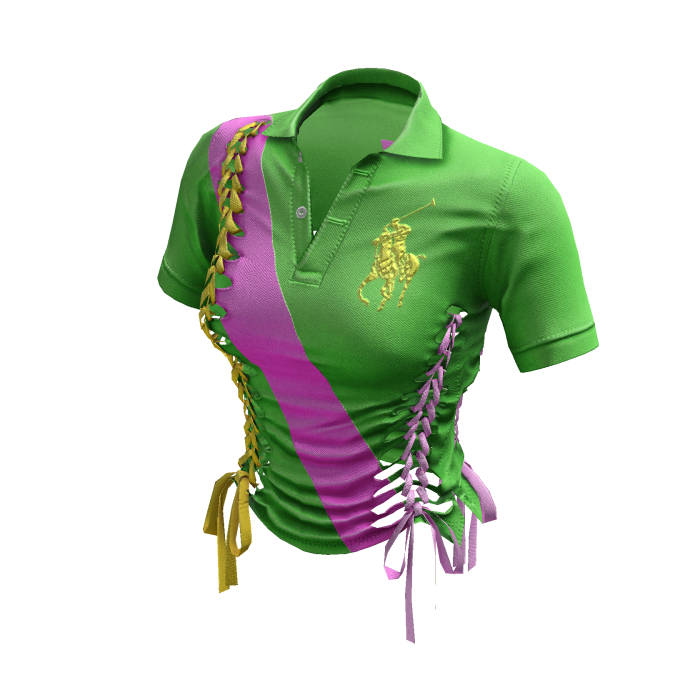 Braided Cutout Polo Shirt (Racer)