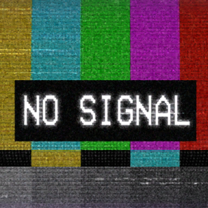No Signal TV Static Rainbow Lines