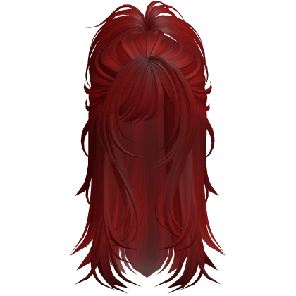 Wolfcut Spikey Half Up Red