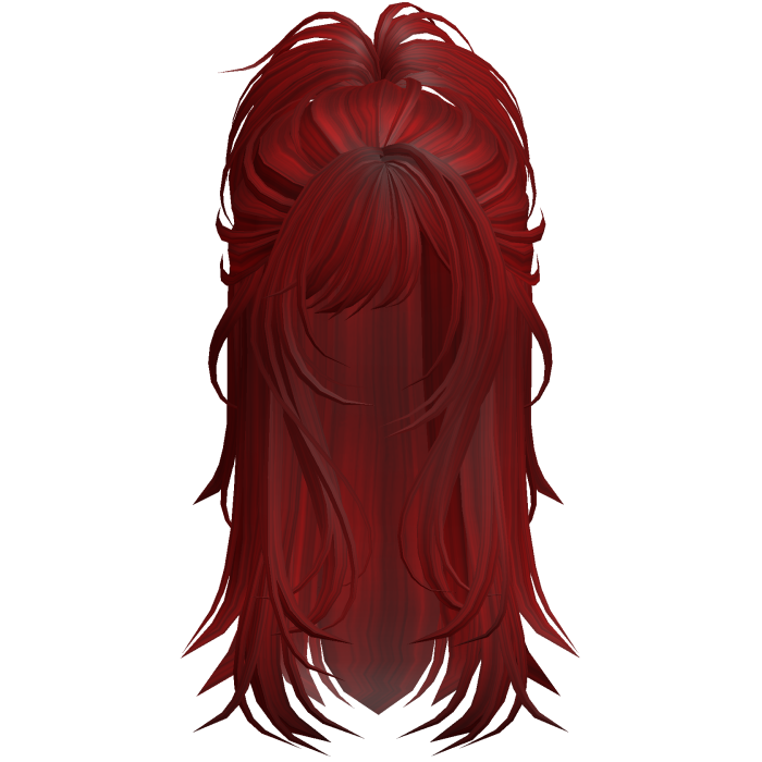 Wolfcut Spikey Half Up Red