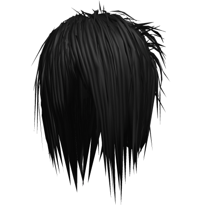 Messy Unkept Scene Emo Hair (Black) Roblox item