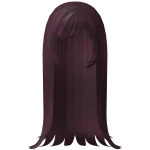 ♡ cute moe long doll straight hair (berry red)