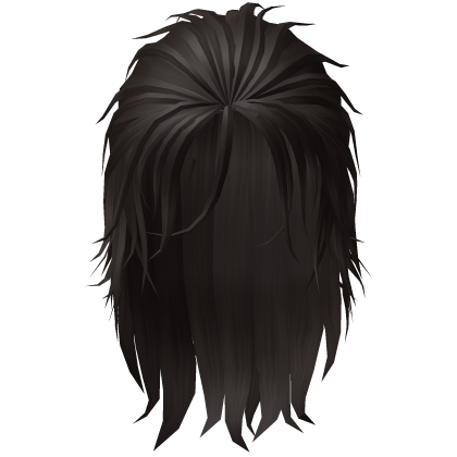  吉 Brown Long Protagonist Messy Bun Hair Roblox item