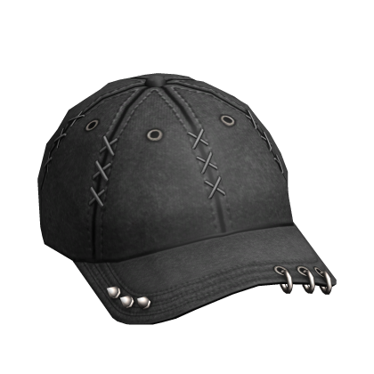 Y2K Punk Grunge Emo Gray Streetwear Cap Roblox item