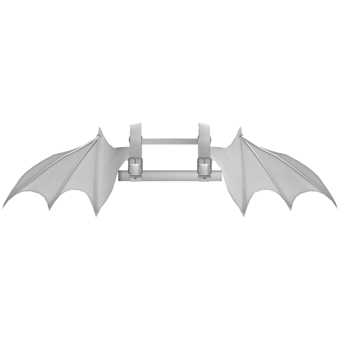 cute emo gothic bat wing harness in white 3.0