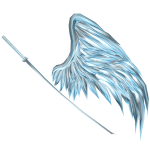 Light Blue Ghoul Wing & Katana