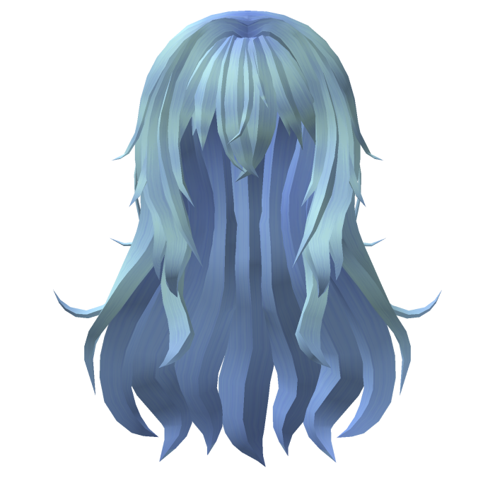 Anime Straight Long Hair - Blue 