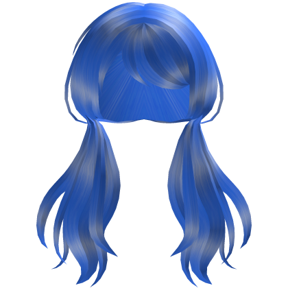  ‧ ˚ ♡ cute dark blue anime dollie twin pigtails Roblox item