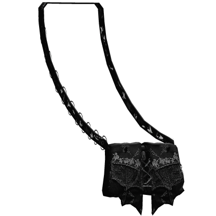 vampy bat crossbody bag in black // ҂,..,x
