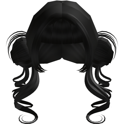 cute kawaii anime doll buns (black)