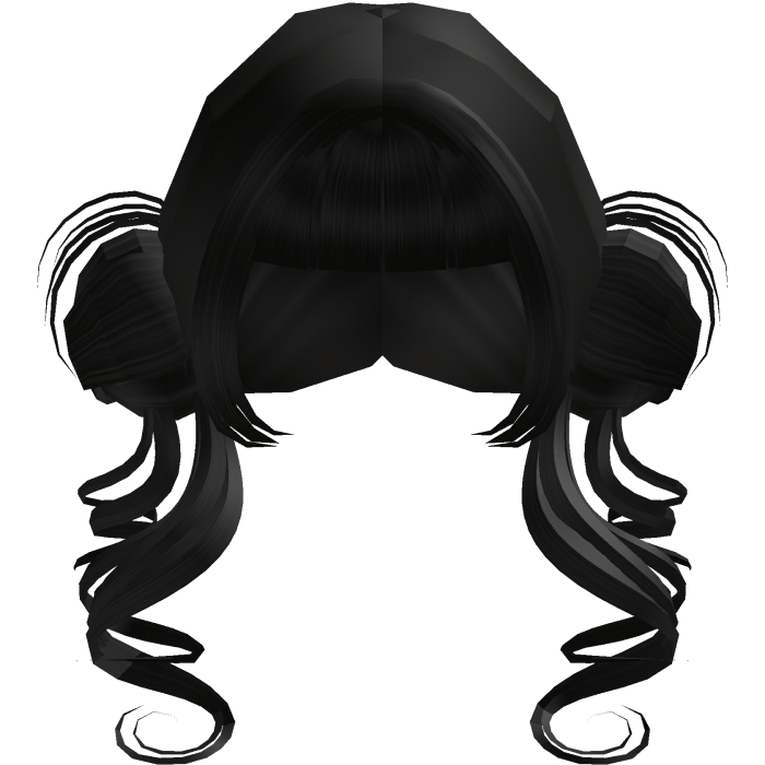 cute kawaii anime doll buns (black)