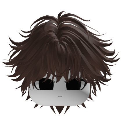 brown anime messy layered hair