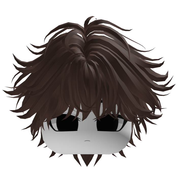 brown anime messy layered hair