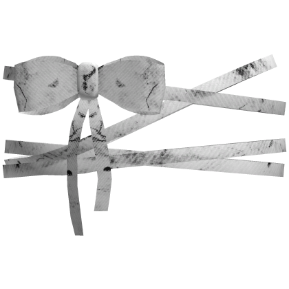 White Ribbon Dirty Face Bandages