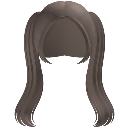 Long Cute Back Pigtails in Dust Brown Roblox item