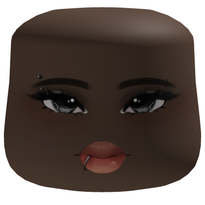 Cute Baddie Makeup Face W Piercings Cheeks Head Roblox item