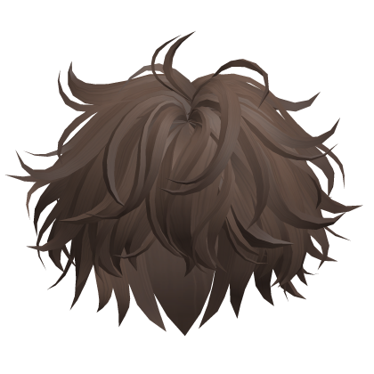 Brown Fluffy Messy Anime Boy Hair 25. Roblox item