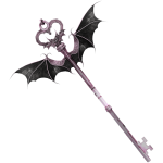 Gothic Black Pink Batwing Key