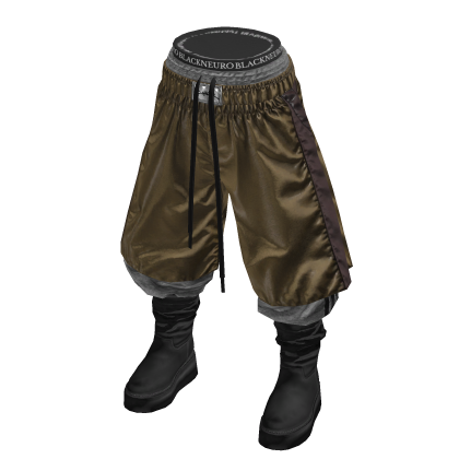 💗 Layered Boxer Pants w/ Boots _ Brown