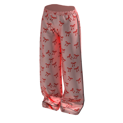 Pink Bow Pajama Pants thumbnail