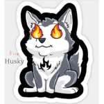 Les fire husky