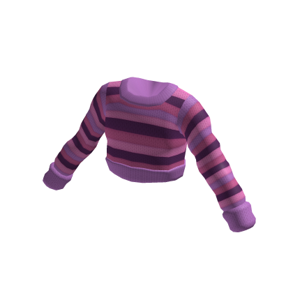 Y2K Sweater Striped Pattern Purple and Pink Combo thumbnail
