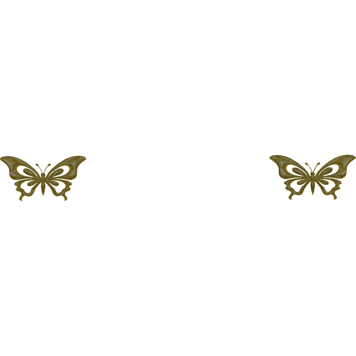 Back Dimple Butterfly Dermal Piercing In Gold