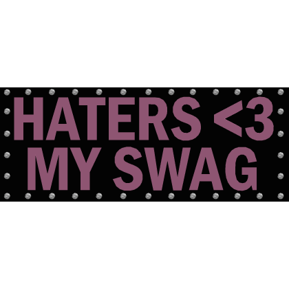 alt emo black n pink haters <3 my swag hair clip Roblox item