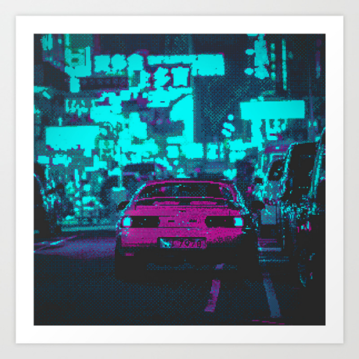 retro pixel art vaporwave car Roblox decal