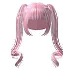 Pastel Pink Long Kawaii High Pigtails