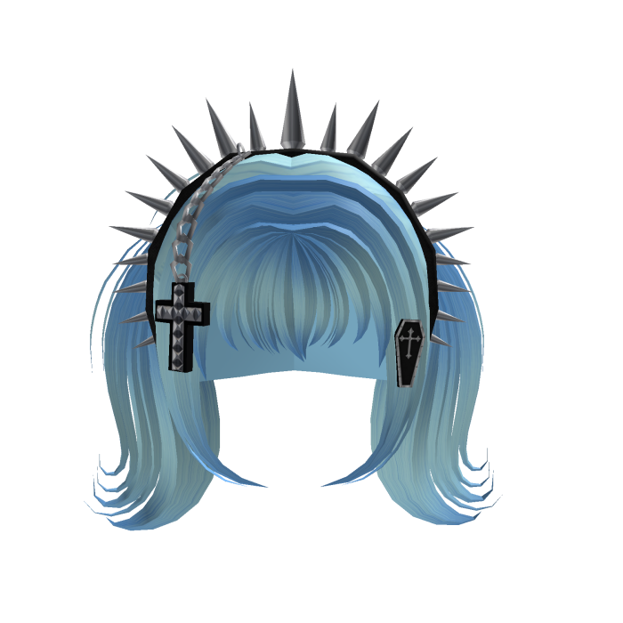 Blue Spiked Gothic Pigtails 