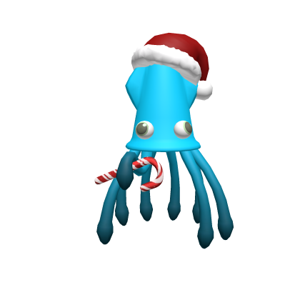 Sky Blue Santa Tentacles [🐙🧑‍🎄]