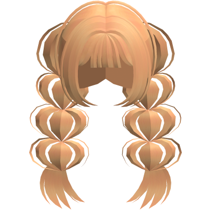 Long braided pigtails behind in honey