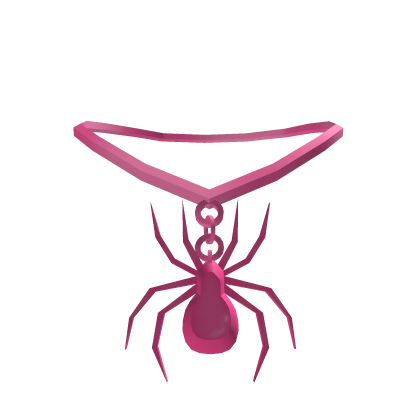 Pink Spider Necklace
