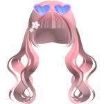 Summer Flower Wavy Pink Hair
