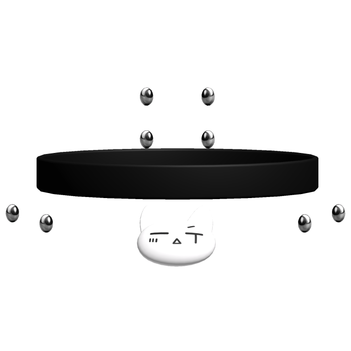 kaomoji studded choker cat black piercings こねこ