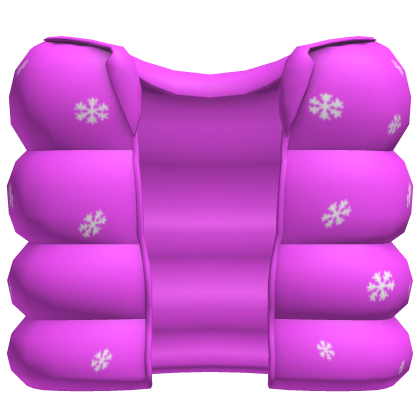 pink christmas puffer vest