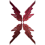 Futuristic Red Butterfly Wings