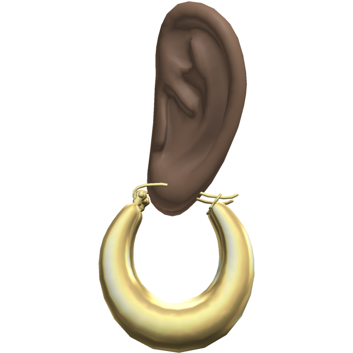 Lightweight Vintage Hoop Earrings Ears